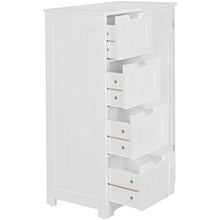 KADIMA DESIGN Bagno Mobile casetta mobiletto del bagno cassetti bianchi e armadietto laterale porta
