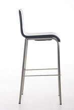 Sgabello Bar Impilabile Avola In Acciaio E Similpelle I Sedia Alta Da Cucina Con Schienale Altezza Seduta 78 CM, Colore:nero