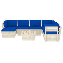 FAMIROSA Set Divani da Giardino su Pallet 8 pz con Cuscini Legno Abete-3646