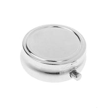 BanGSUN - Mini portapillole per medicine, in argento, rotondo, con scomparto singolo