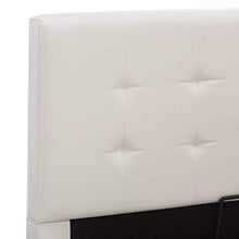 SKM Giroletto con Contenitore Idraulico Bianco Similpelle 140x200cm