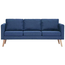 Tidyard Divano 3 Posti in Legno e Tessuto 168 x 70 x 73 cm | Blu