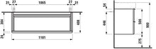 Laufen Space Vanity Contenitore per lavabo 810289, 2 cassettiera, colorazione: Olmo Scuro - H4102221601031