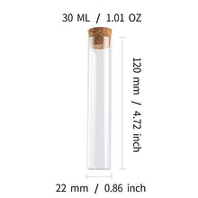Provetta con sughero, barattoli per artigianato, mini bottiglie di sughero. (1 oz, 50 pezzi)