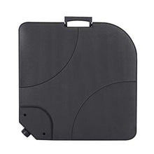 GOTOTO 4 Pezzi Base per Ombrellone da Esterno in Plastica, Quadrata, 50x50x8cm, Nero