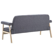 vidaXL Divano a 3 Posti in Tessuto Grigio Scuro Sofà Salotto Divanetto Canapè