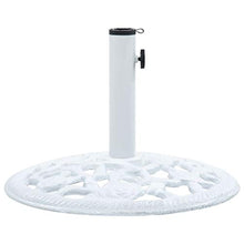 Tidyard Base Ombrellone Bianca 12 kg 48 cm in Ghisa, 48 x 33 cm Bianco