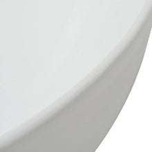 Lavabo rotondo in ceramica per bagno interno bianco 41,5 x 13,5 cm