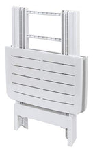 ACT - Tavolo da campeggio pieghevole, in plastica, 43 x 45 x 50 cm, colore: Bianco