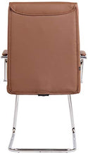 CLP Sedia Sala Pranzo Caro V2 I Sedia Ufficio Cantilever Con Braccioli In Similpelle E Metallo Cromato I Poltroncina Studio Carico Max 120 KG, Colore:marrone chiaro