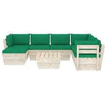 FAMIROSA Set Divani da Giardino su Pallet 8 pz con Cuscini Legno Abete-3641