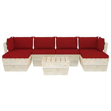 FAMIROSA Set Divani da Giardino su Pallet 7 pz con Cuscini Legno Abete-3585