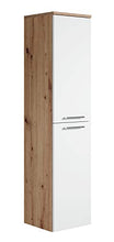 Saturnus, Armadietto da bagno, 130 cm, in rovere bianco