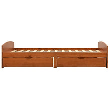 vidaXL Giroletto con 2 Cassetti Marrone Miele Legno di Pino 90x200 cm