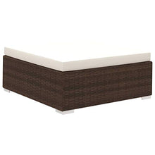 vidaXL Divano da Giardino Set 24 pz in Polirattan Marrone Sofa con Cuscini
