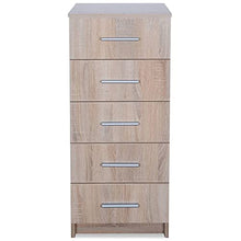 vidaXL Cassettiera Alta in Truciolato Compatta Color Rovere Comodino Comò