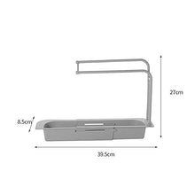 BANGSUN - Lavabo telescopico per lavabo, pratico e pratico supporto di scarico espandibile grigio