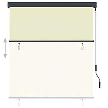 Tenda a rullo per esterni, 140 x 250 cm, color crema