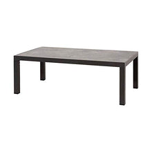 Gartentraum Tavolo Lounge 120cm Alluminio e Ceramica - Grigio - Tavolo Lounge Rano