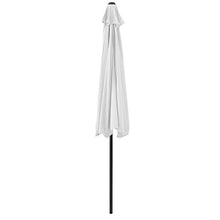 casa.pro] Ombrellone a Mezzaluna Ø300cm Bianco Manovella Giardino Parasol