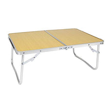 Tavolo da campeggio pieghevole in alluminio, 60 x 40 x 25 cm, tavolo da campeggio portatile, piccolo, pieghevole, multiuso, per giardino/spiaggia (Marron-L)