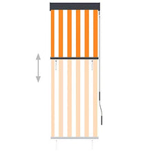 vidaXL - Tenda avvolgibile per esterni, 60 x 250 cm, colore: Bianco/Arancione