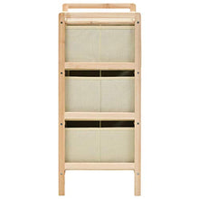 FAMIROSA Armadietti 2 pz con 6 Cesti in Tessuto e Legno di Cedro Beige