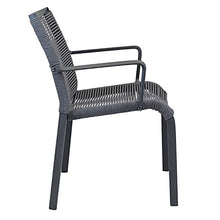 Sedia Catalina nera in alluminio, da 55x87x60 cm Nero Antracite