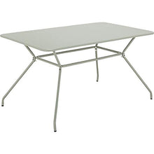 Meubletmoi 1880 - Tavolo da giardino rettangolare, 8 posti, in alluminio, colore: Verde chiaro