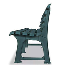 Panca con schienale per esterni, resistente alle intemperie per 3 persone, verde 145,5 x 49 x 74 cm