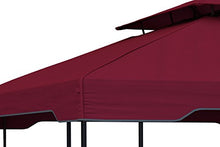 paramondo Deluxe Gazebo da giardino impermeabile, 4 x 3 m, bordeaux
