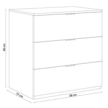 13Casa Larissa A2 Cassettiera, 77 x 38 x 80 H Cm, Bianco, Melamina