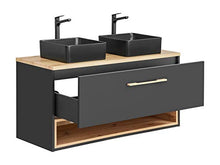 COMAD Lavabo Borneo 120 cm | incl. lavabo da appoggio | Cosmos – rovere Artisan