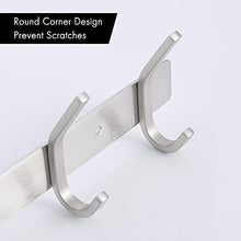 Umi. Essentials Wall-Mounted Brushed Stainless Steel 5-Hook Towel/Coat Rack