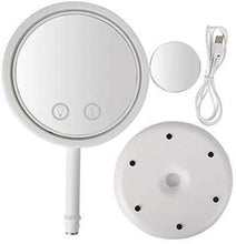 JACKWS Specchio di Trucco Magnifier LED Desktop Lampada cosmetico dello Specchio di Bellezza con Il Ventilatore