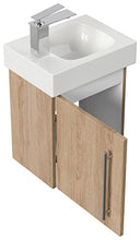 Mobile bagno con lavabo Geberit Icon 38cm a sinistra rovere chiaro