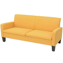 FAMIROSA Divano a 3 Posti 180x65x76 cm Giallo
