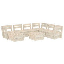 FAMIROSA Set Divani da Giardino su Pallet 8 pz in Legno Abete Impregnato-3729