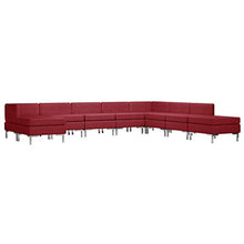 FAMIROSA Set di Divani 9 pz in Tessuto Rosso Vino