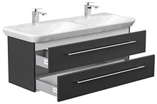 Mobile bagno con lavabo Geberit MyDay doppio 130cm nero satinato