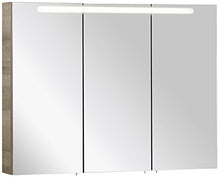 FACKELMANN Armadio a specchio A-VERO con cerniere ammortizzate, dimensioni (L x A x P): ca. 105 x 79,5 x 15,5 cm, armadietto di alta qualità per il bagno/corpo: marrone chiaro/frontale: specchio