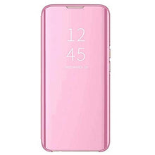 Nadoli Custodia per Samsung Galaxy A42,Chiaro Specchio Stand Protezione Libro Portafoglio Cover Custodia in Pelle Difficile PC Copertura,Oro Rosa