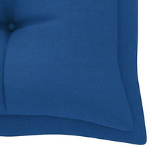 vidaXL Panca da Giardino con Cuscino Blu 175 cm in Massello di Teak