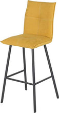 Destock Mobles - Sgabello da bar, in tessuto, con base in metallo, colore: grigio