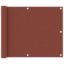 vidaXL Paravento da Balcone Terracotta 75x500 cm Tessuto Oxford