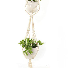MICROSHE Macrame Plant Hanging Planter Gancio per Piante in Cotone per Esterno in Macrame per Piante (Colore : Beige, Dimensione : One)