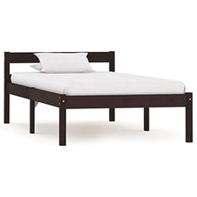 SKM Giroletto con 2 Cassetti Marrone Scuro Legno di Pino 90x200 cm (22.77kg)