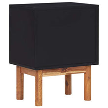 FAMIROSA Comodino 40x30x53 cm in Legno Massello di Acacia e MDF