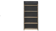 Zerone Armadio a 4 livelli, in tessuto, per camera da letto, con asta appendiabiti, 79 x 40 x 170 cm