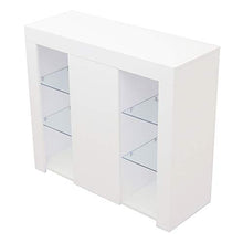 Comodino a tre ripiani a due lati, colore: bianco